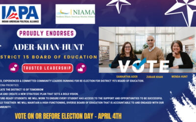 Ader-Khan-Hunt For District 15 Board of Education