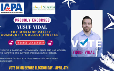 Yusuf Vidal For Moraine Valley Community College Trustee